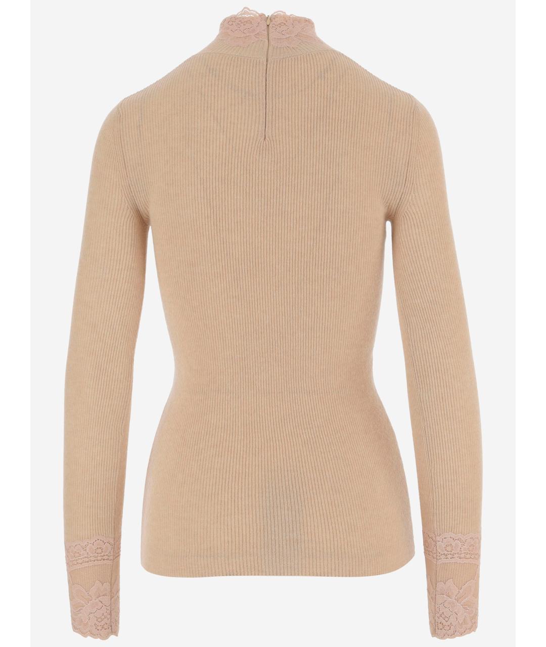 VALENTINO Бежевый кашемировый джемпер / свитер, фото 2
