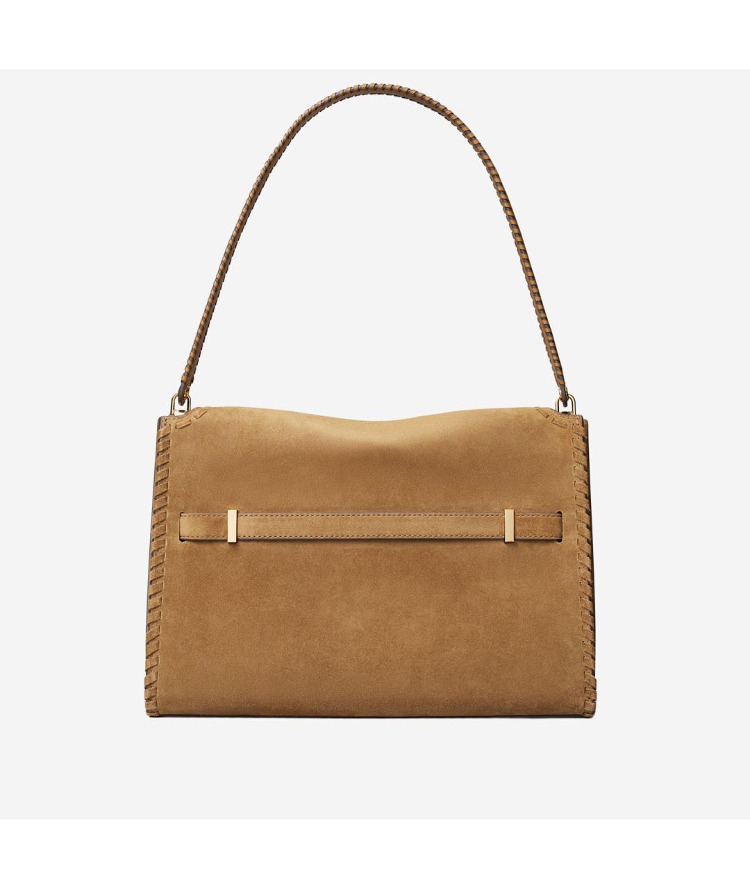 TORY BURCH Коричневая замшевая сумка через плечо, фото 3