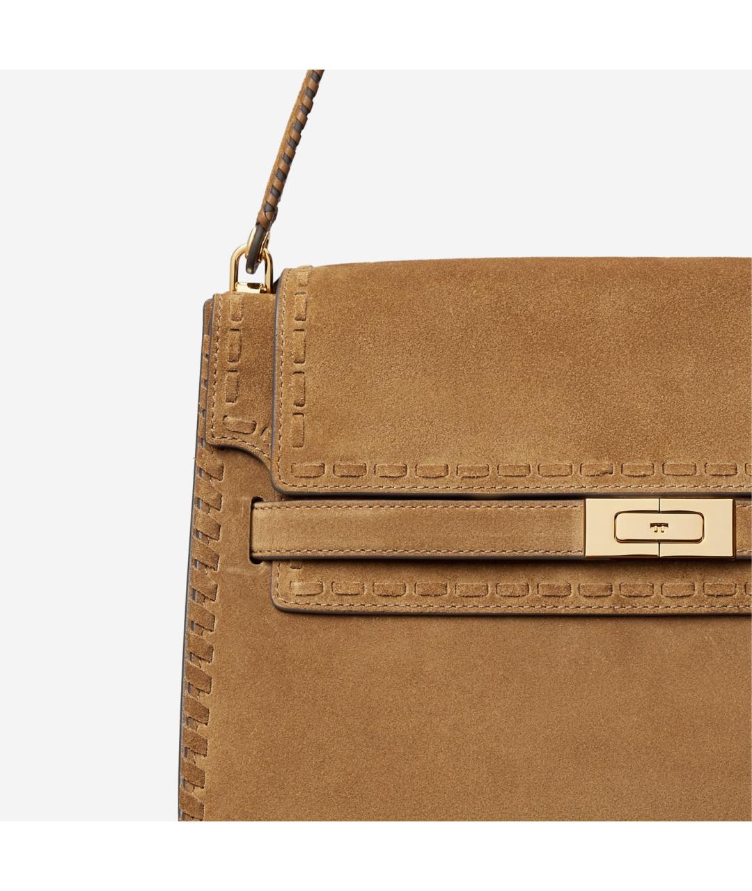 TORY BURCH Коричневая замшевая сумка через плечо, фото 4