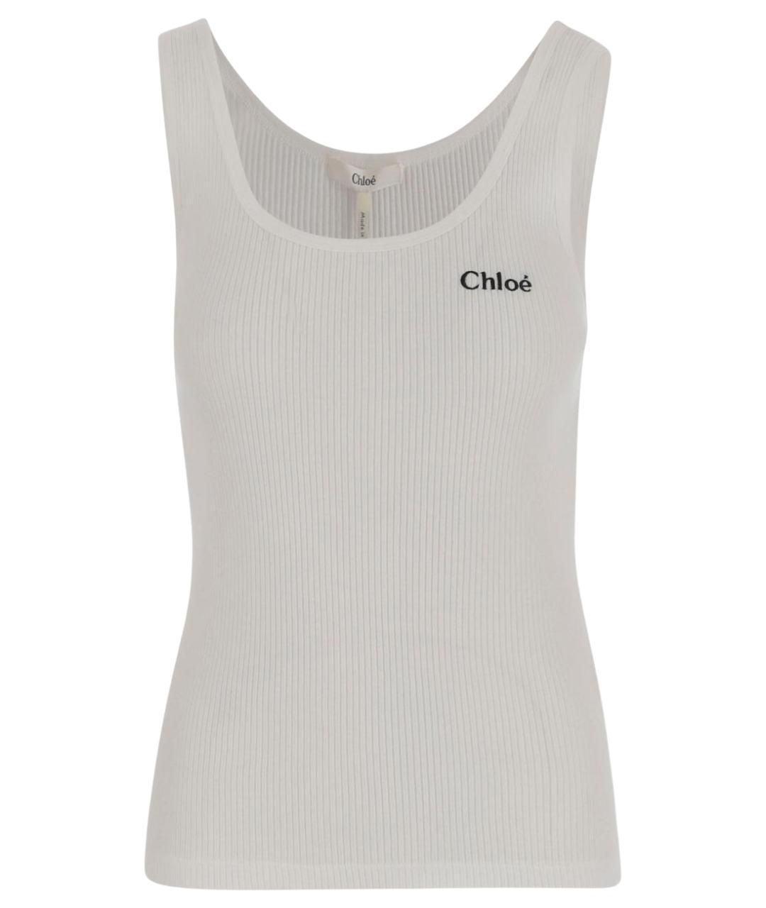 CHLOE Белая хлопковая майка, фото 1