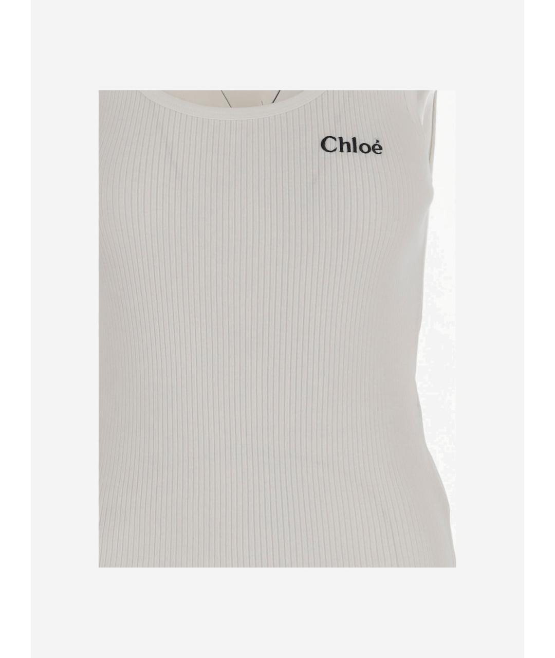 CHLOE Белая хлопковая майка, фото 3
