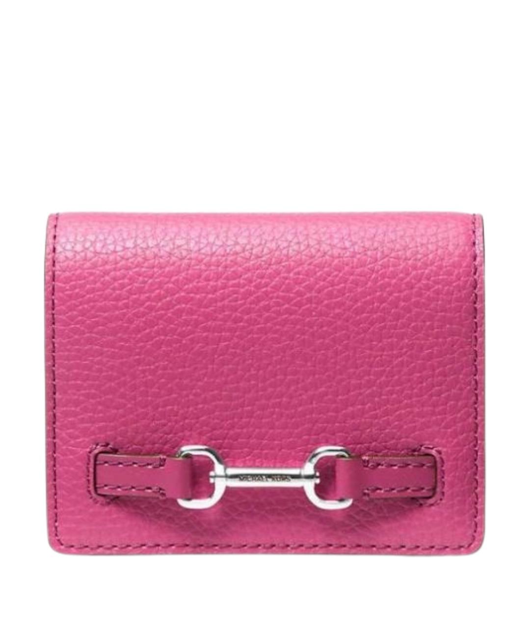 MICHAEL KORS Розовый кожаный кошелек, фото 1