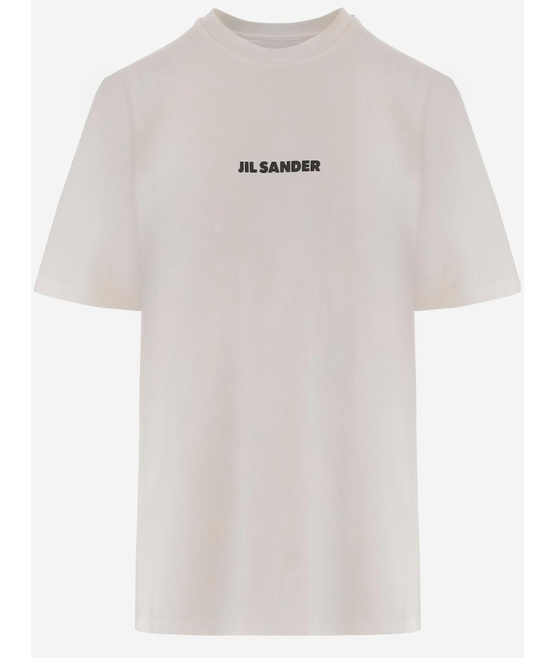 JIL SANDER Белая хлопковая футболка, фото 4
