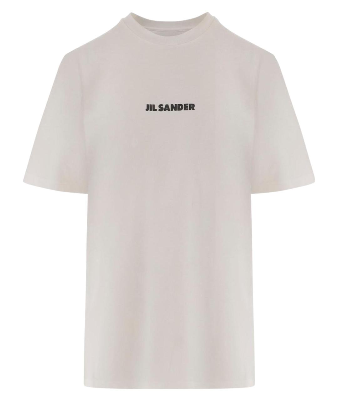 JIL SANDER Белая хлопковая футболка, фото 1