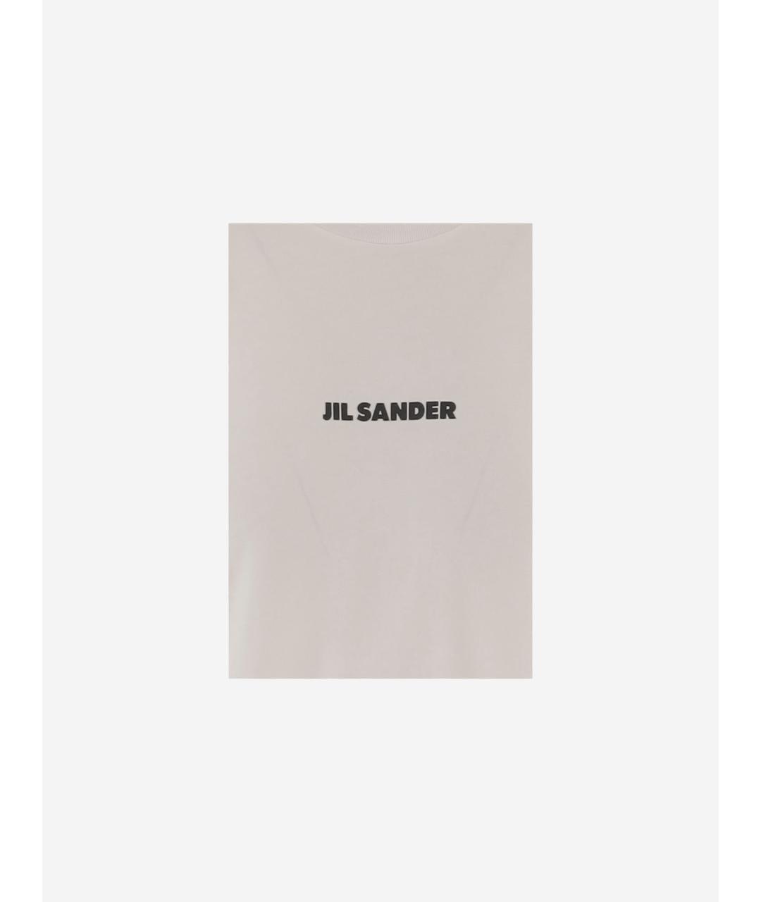 JIL SANDER Белая хлопковая футболка, фото 3