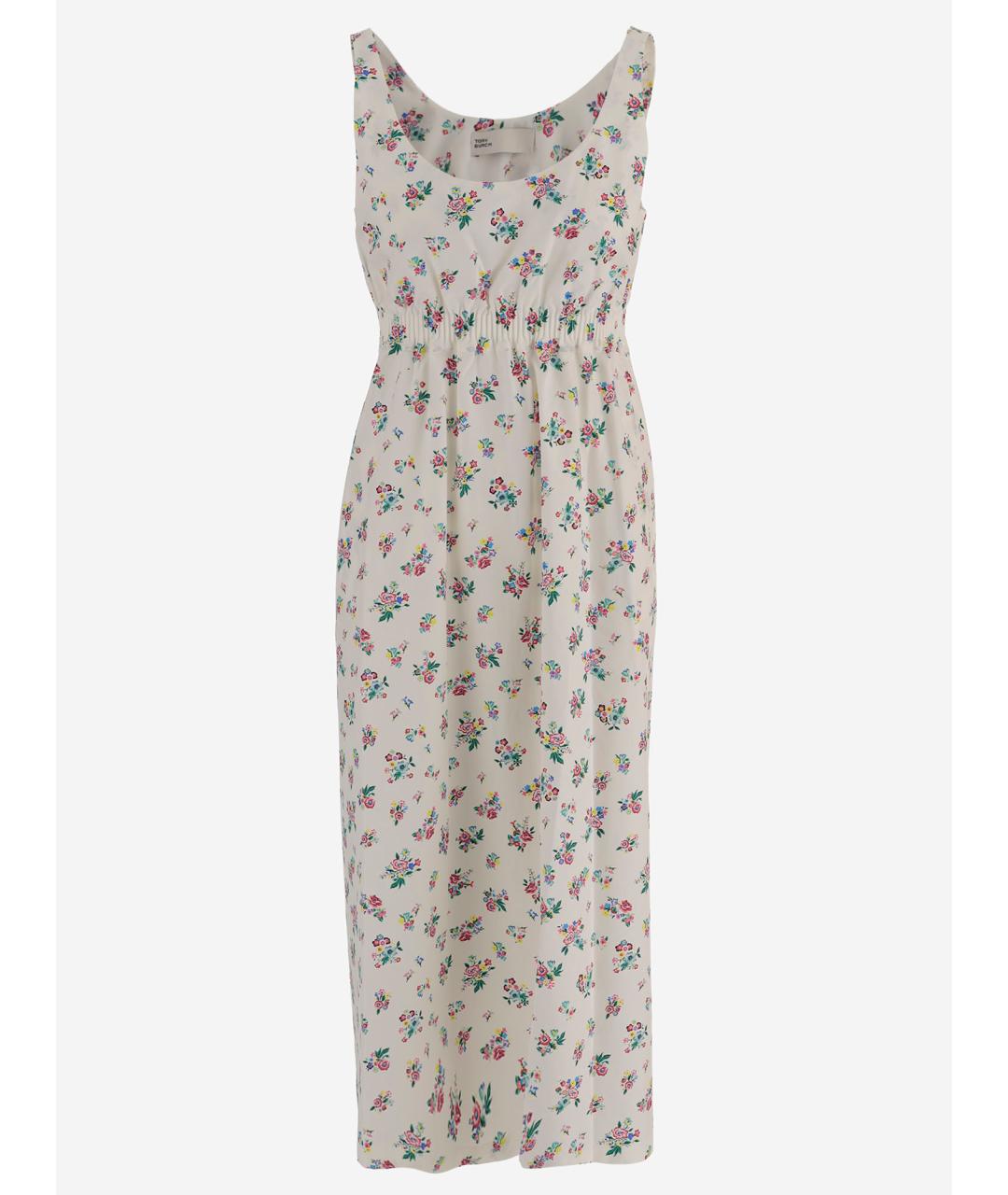 TORY BURCH Мульти хлопковое повседневное платье, фото 1