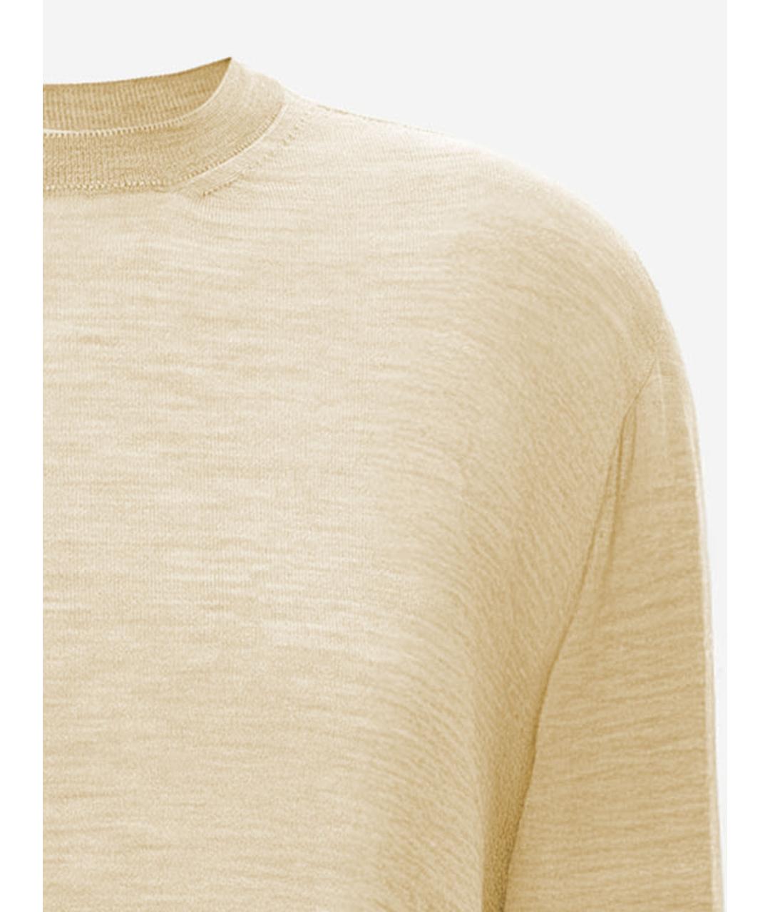 JIL SANDER Желтый кашемировый джемпер / свитер, фото 3