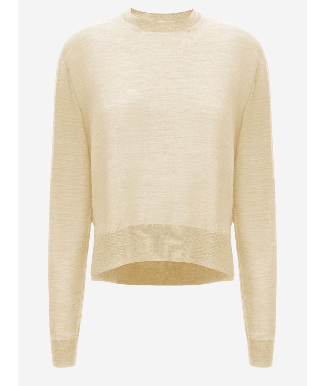 JIL SANDER Желтый кашемировый джемпер / свитер, фото 4