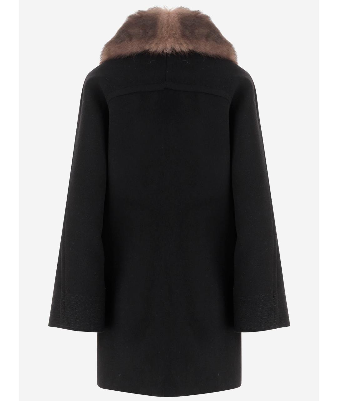 VALENTINO Черное шерстяное пальто, фото 2