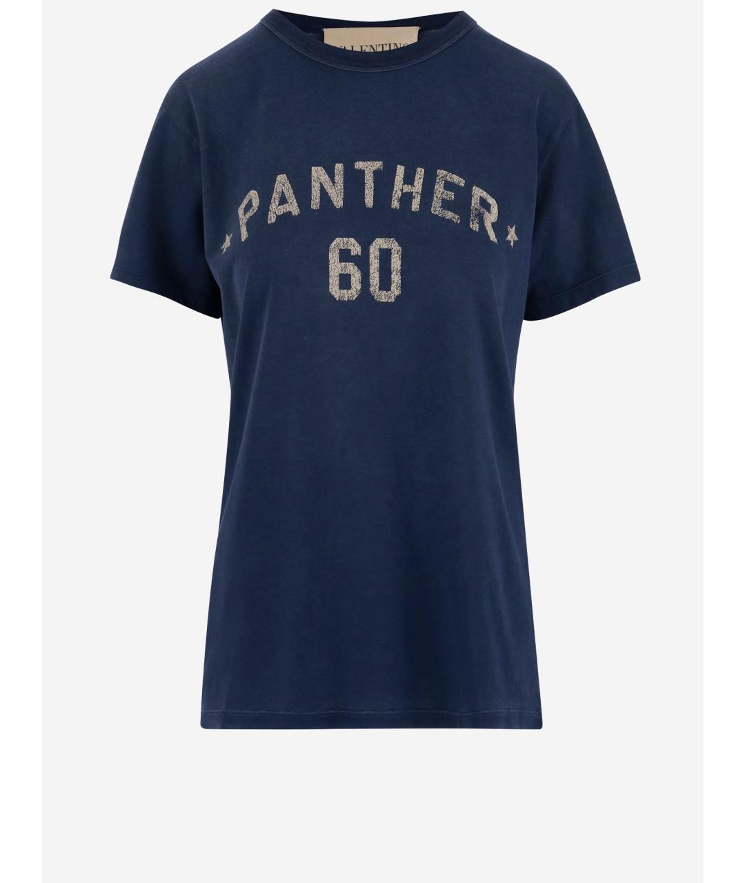 VALENTINO Синяя хлопковая футболка, фото 4