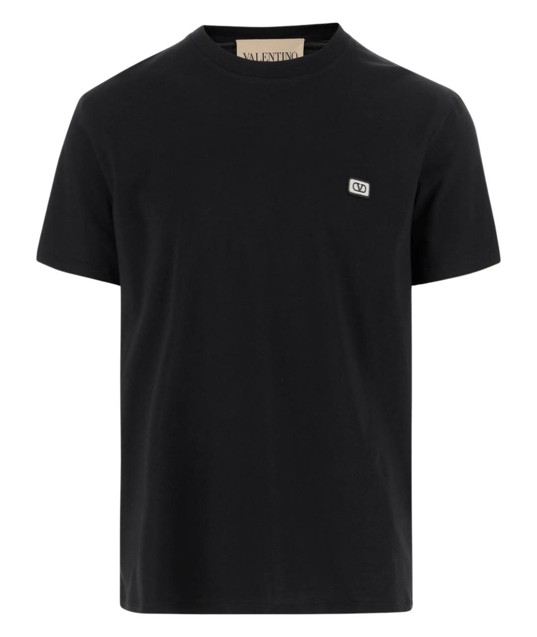 VALENTINO Черная хлопковая футболка, фото 1