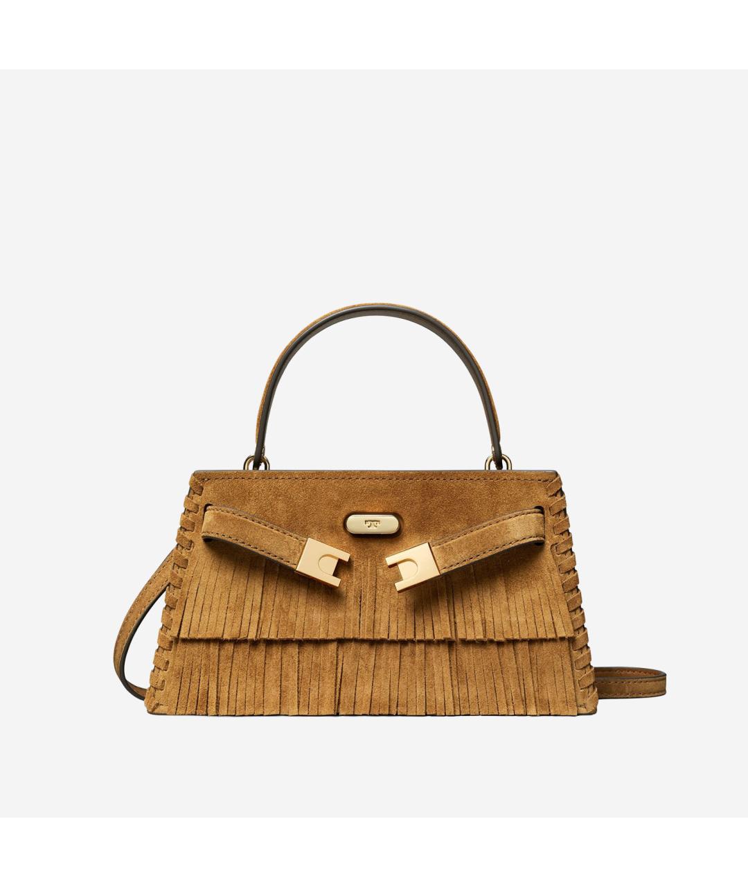 TORY BURCH Коричневая замшевая сумка тоут, фото 1