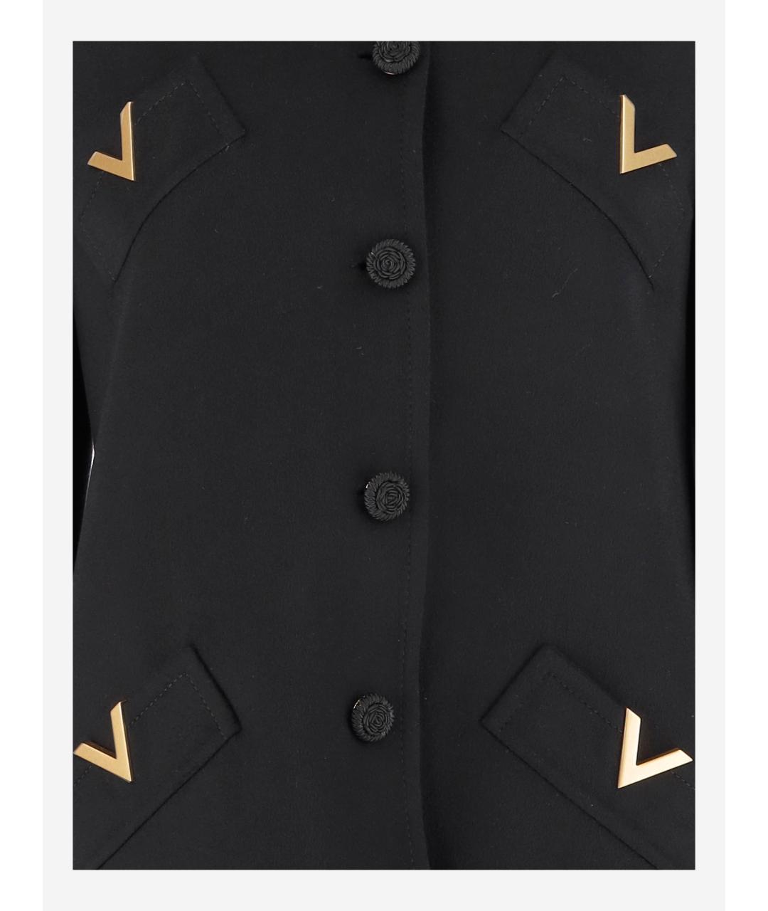 VALENTINO Черное шерстяное пальто, фото 3