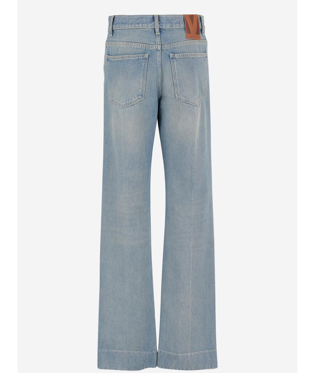 VALENTINO Синие хлопковые джинсы клеш, фото 2