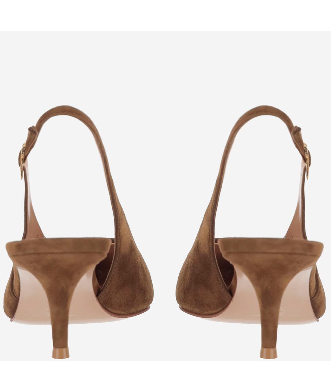 GIANVITO ROSSI Коричневые замшевые туфли, фото 3