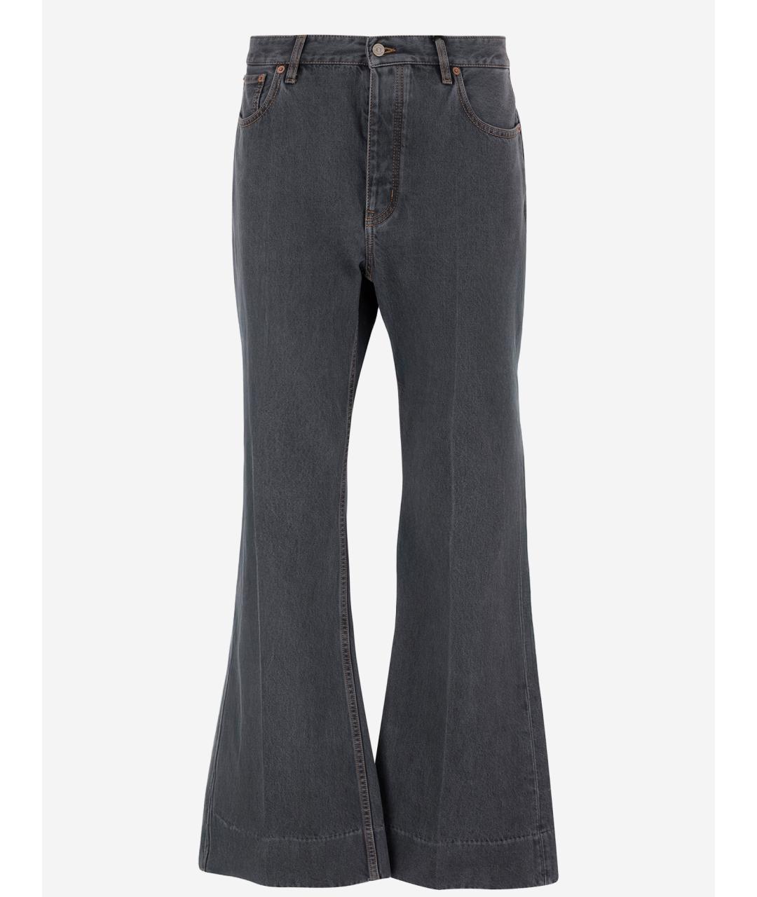 VALENTINO Черные хлопковые прямые джинсы, фото 4