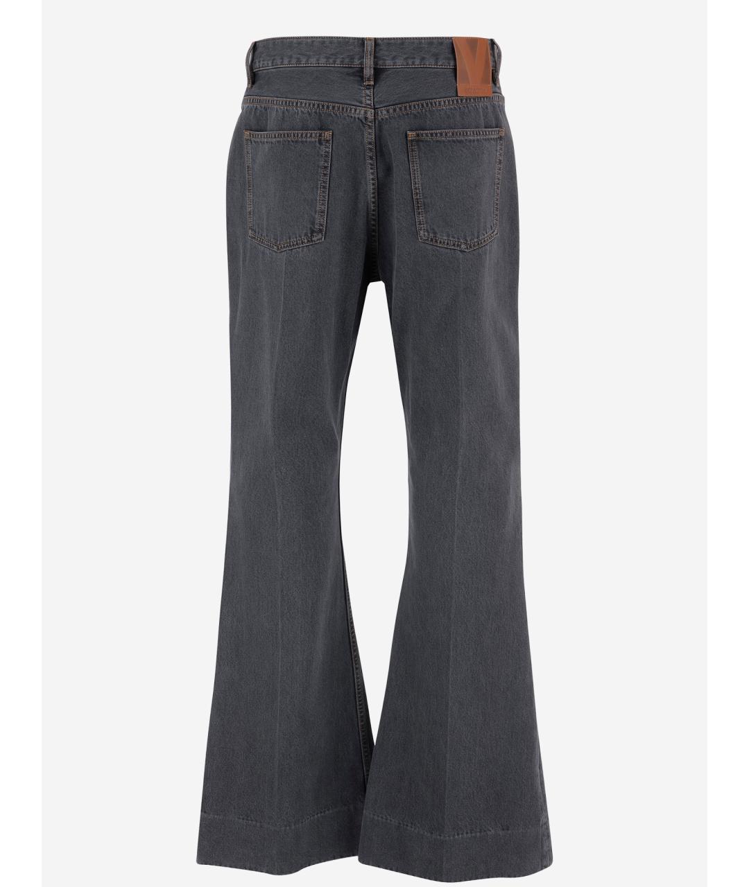 VALENTINO Черные хлопковые прямые джинсы, фото 2