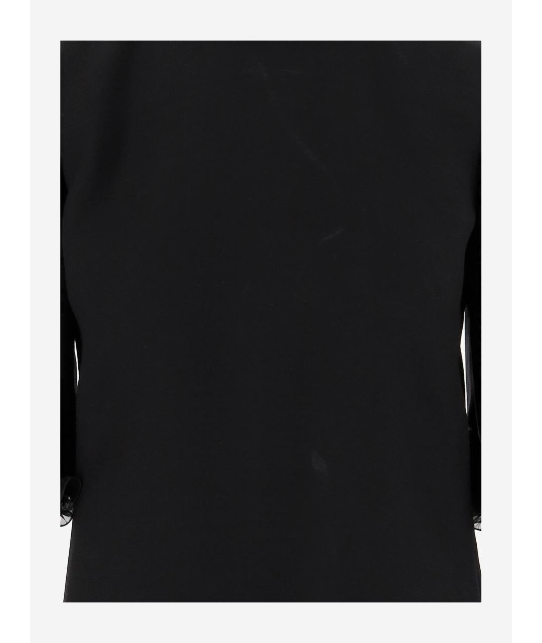 VALENTINO Черное шерстяное повседневное платье, фото 3