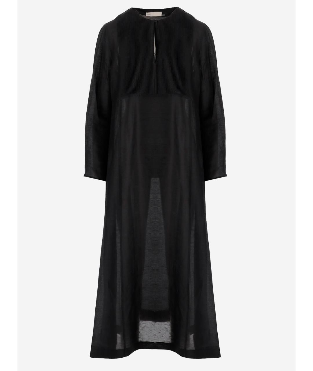 TORY BURCH Черное льняное платье, фото 1
