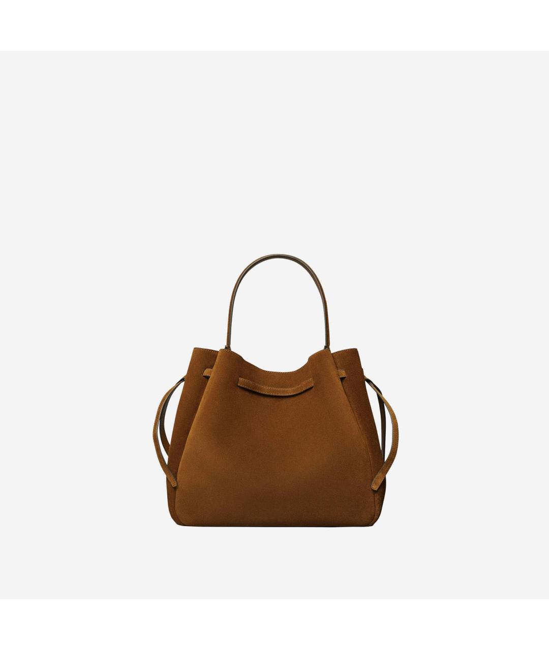 TORY BURCH Коричневая кожаная сумка тоут, фото 3