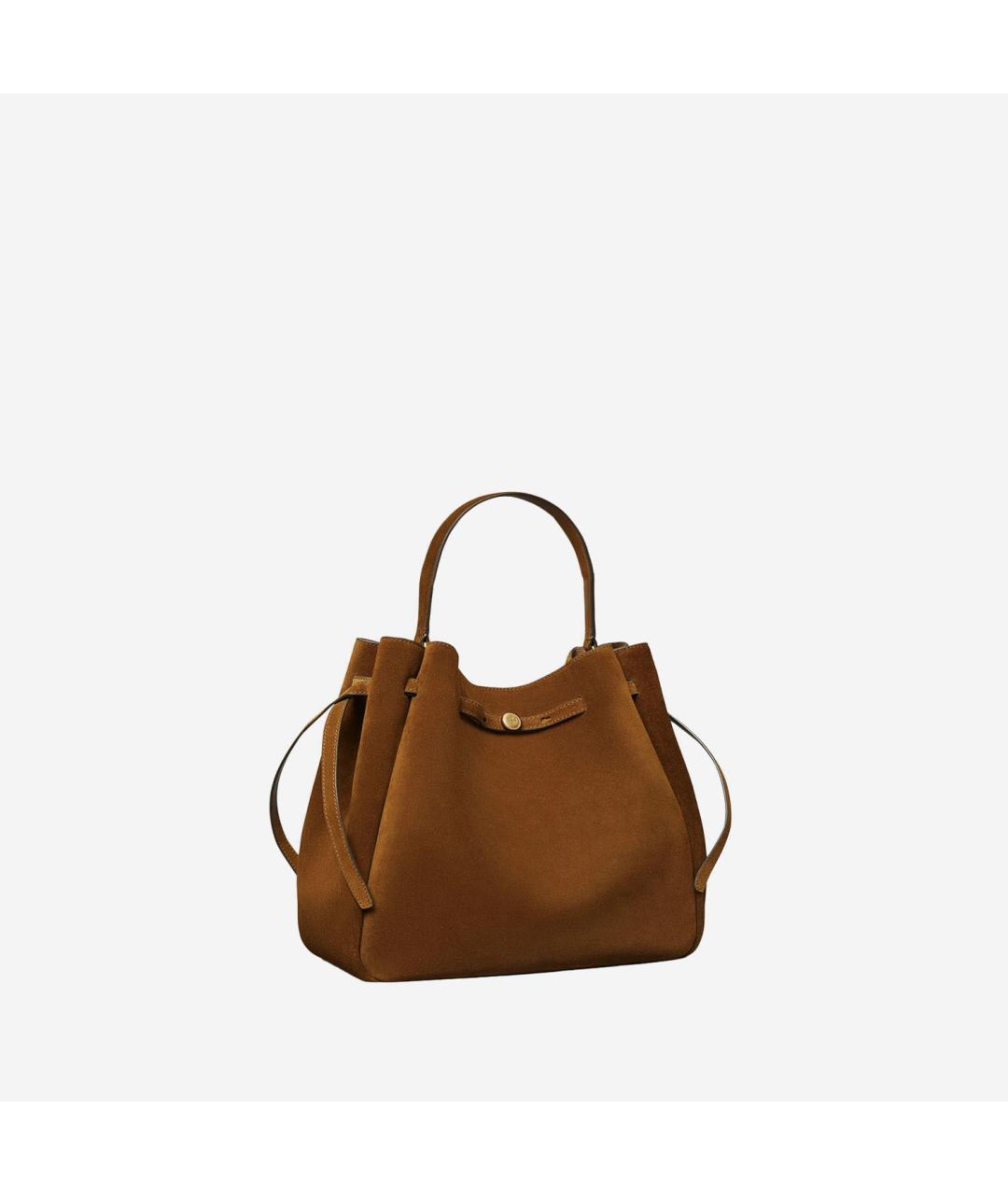 TORY BURCH Коричневая кожаная сумка тоут, фото 2