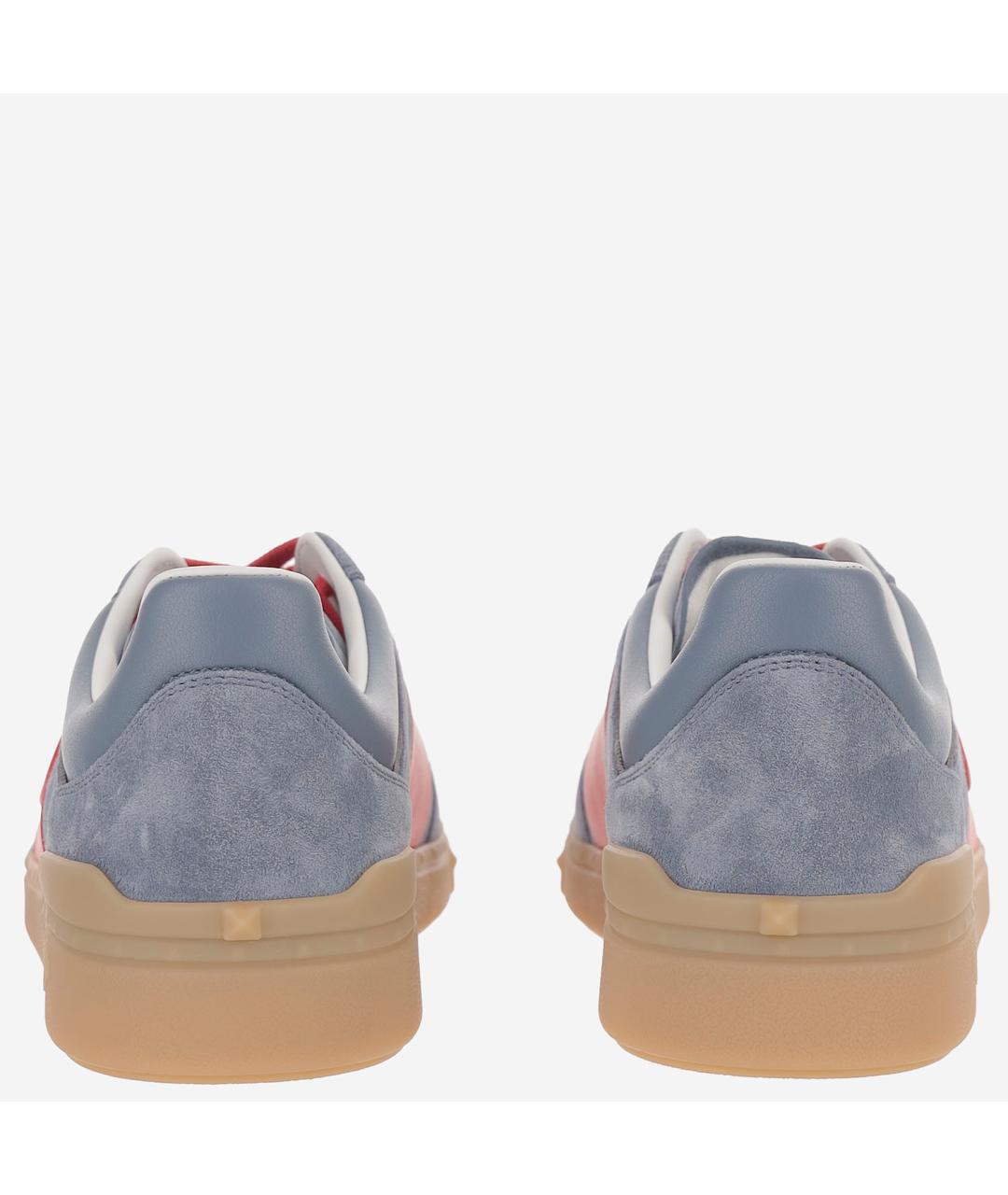 VALENTINO Голубые замшевые низкие кроссовки / кеды, фото 4