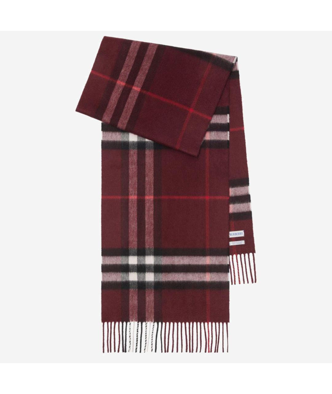 BURBERRY Красный кашемировый шарф, фото 2