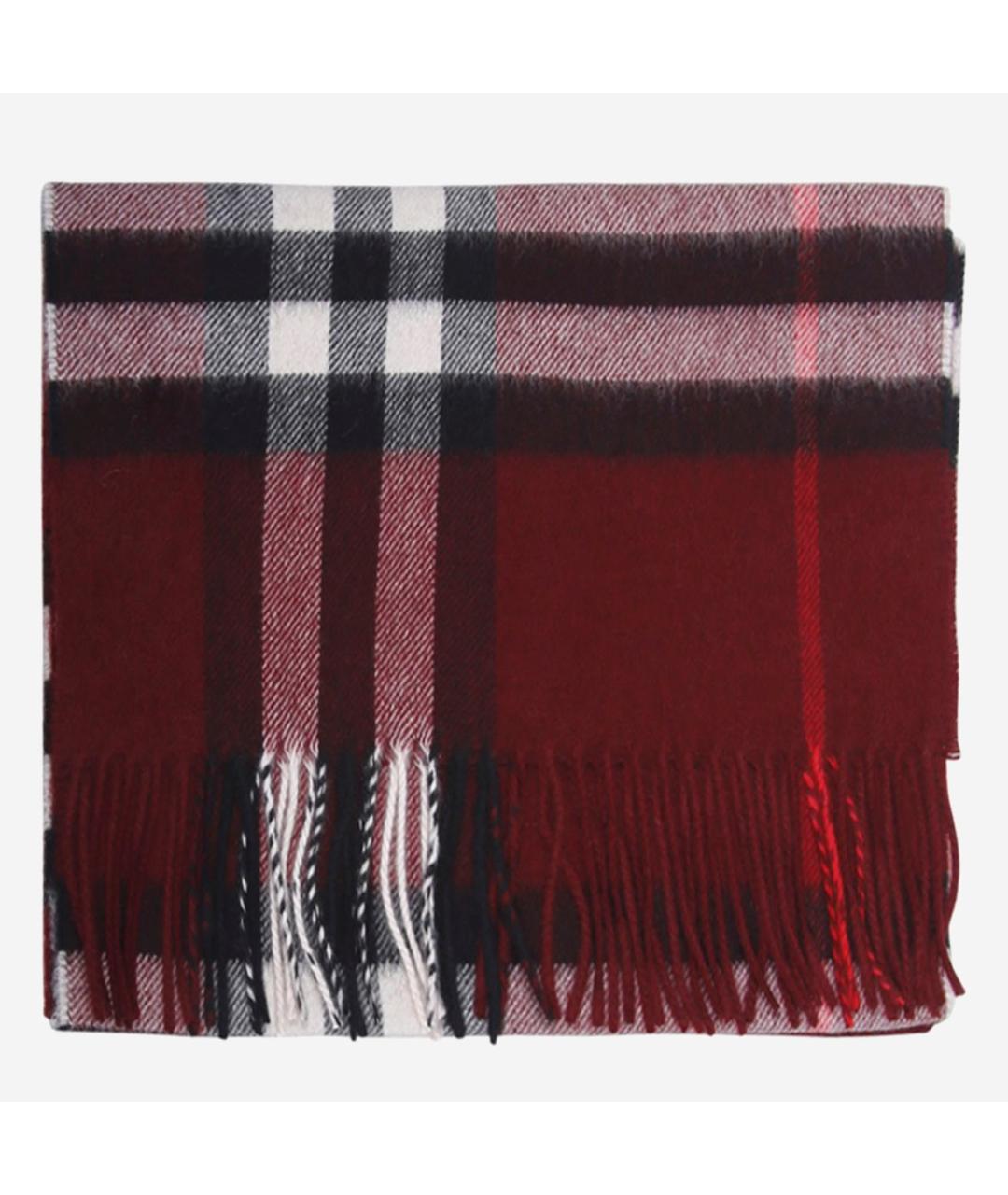 BURBERRY Красный кашемировый шарф, фото 1