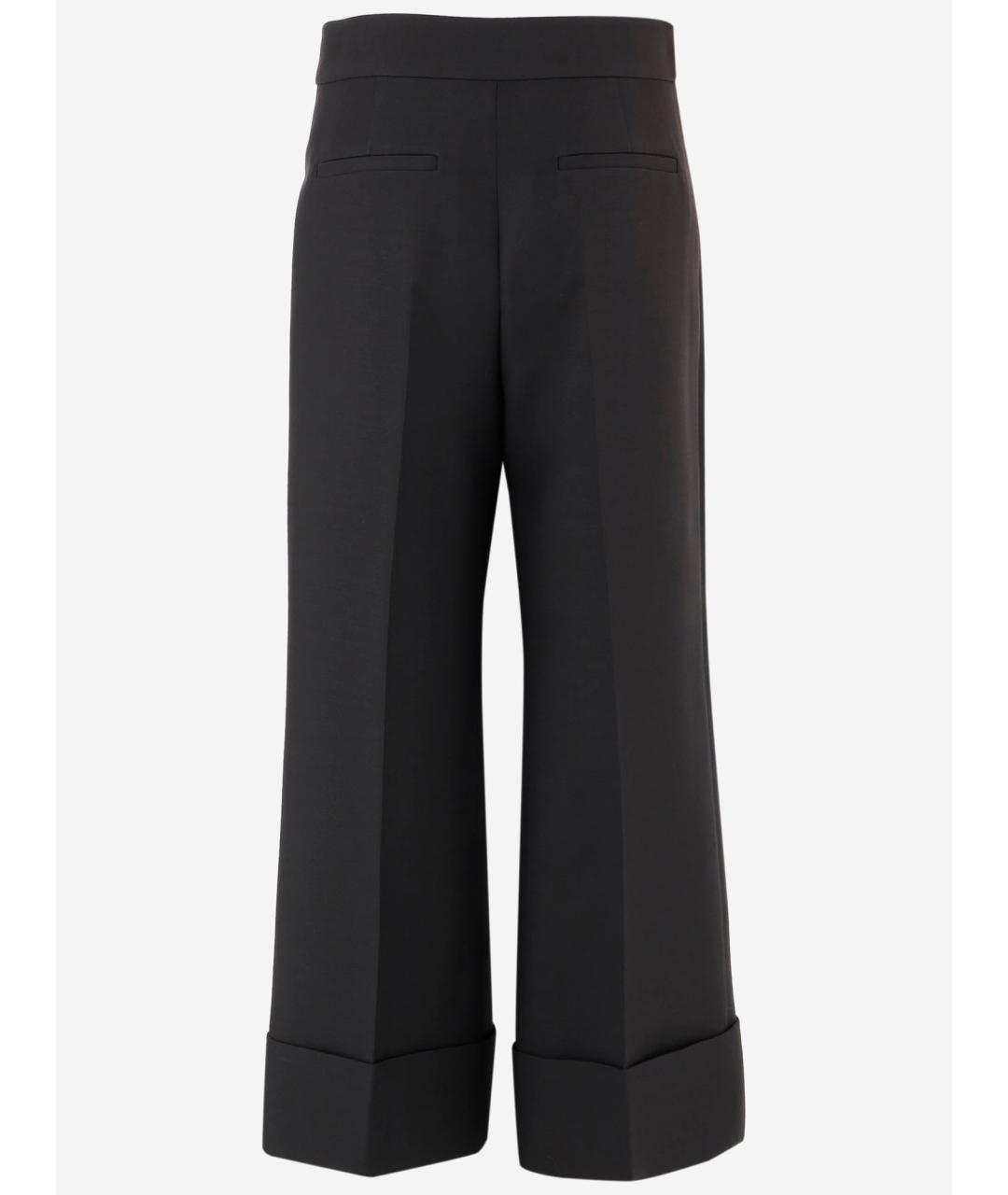 VALENTINO Черные шерстяные прямые брюки, фото 2