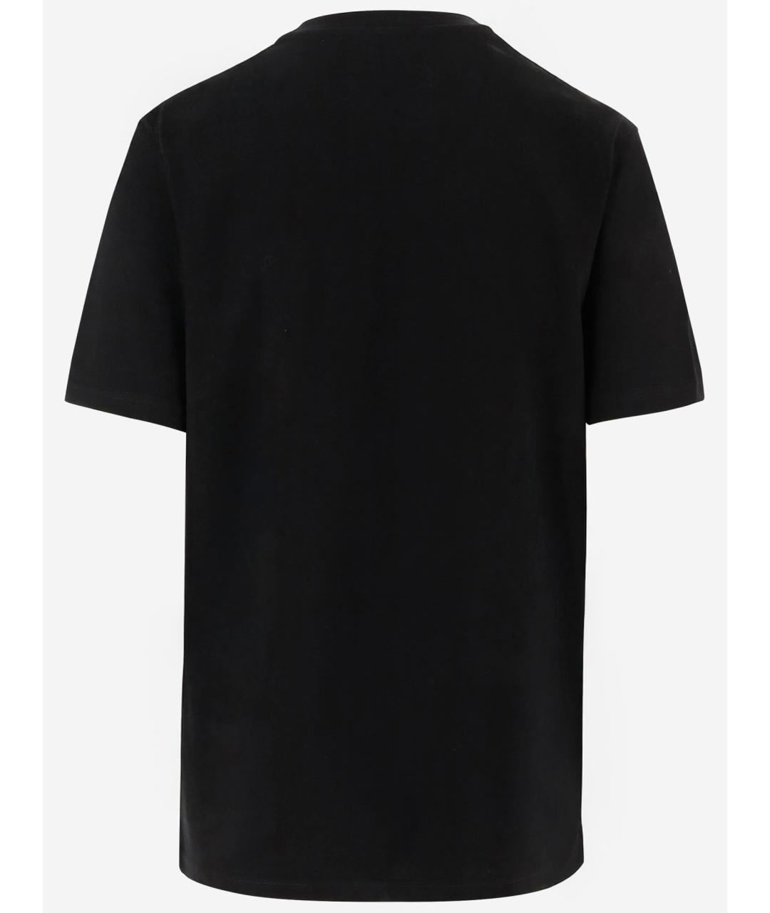 JIL SANDER Черная хлопковая футболка, фото 2