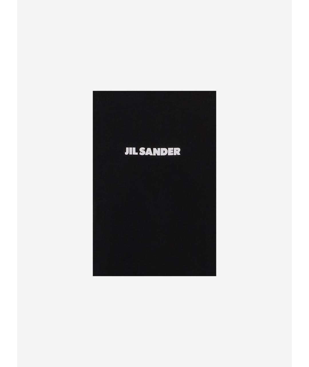 JIL SANDER Черная хлопковая футболка, фото 3