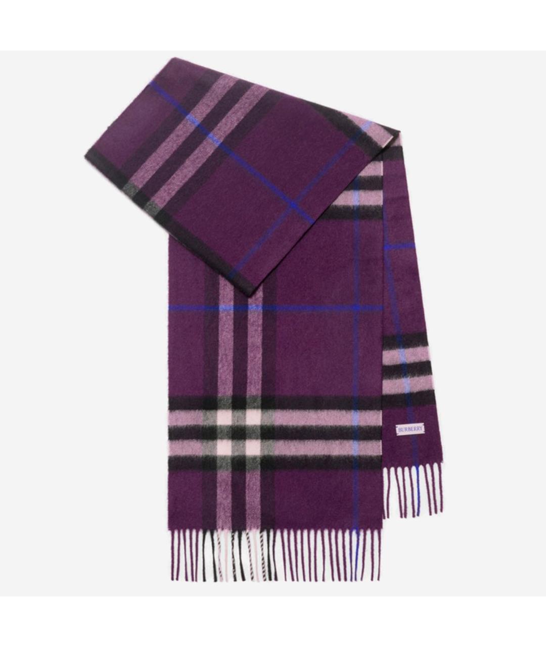 BURBERRY Фиолетовый кашемировый шарф, фото 3