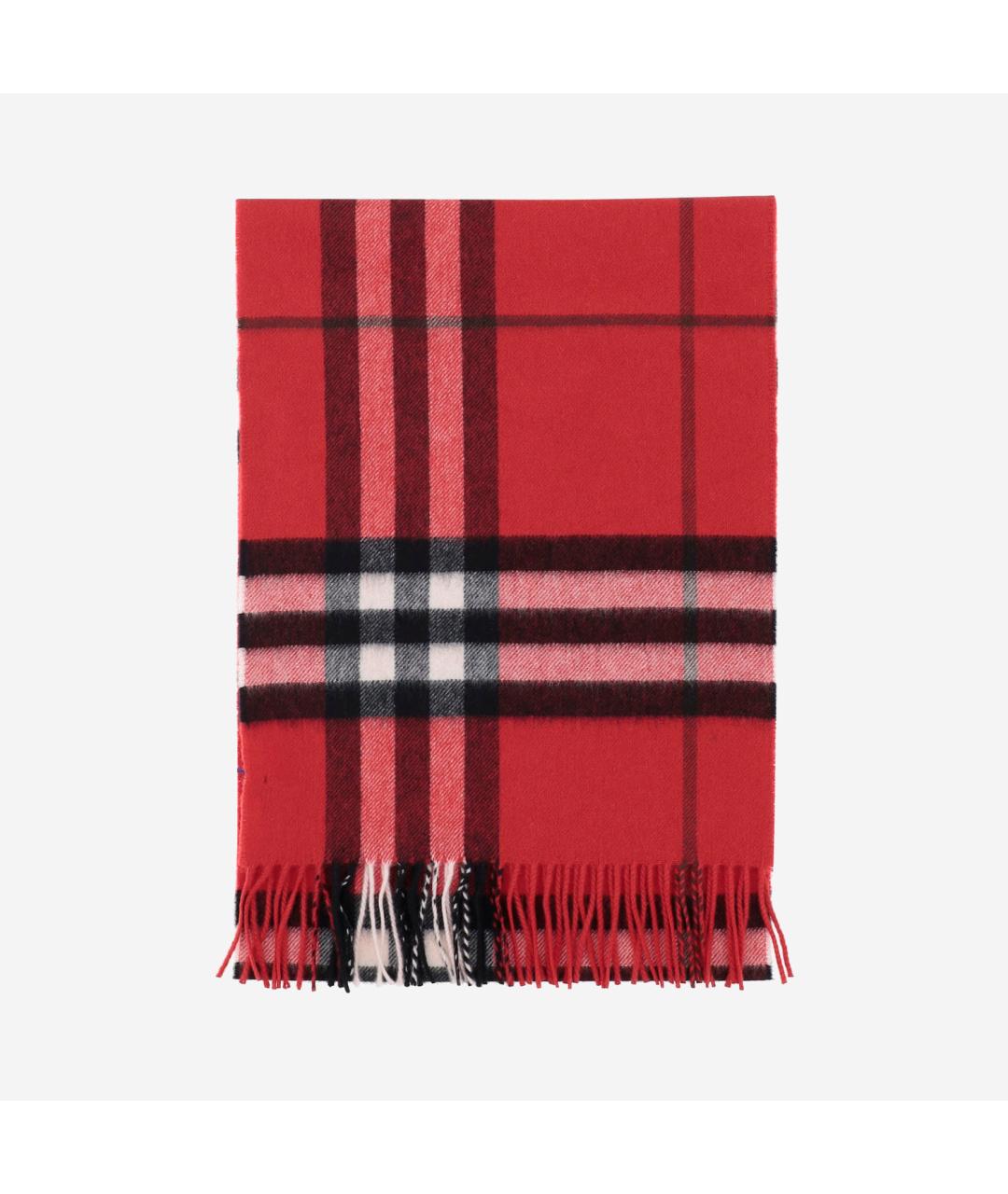 BURBERRY Красный кашемировый шарф, фото 4