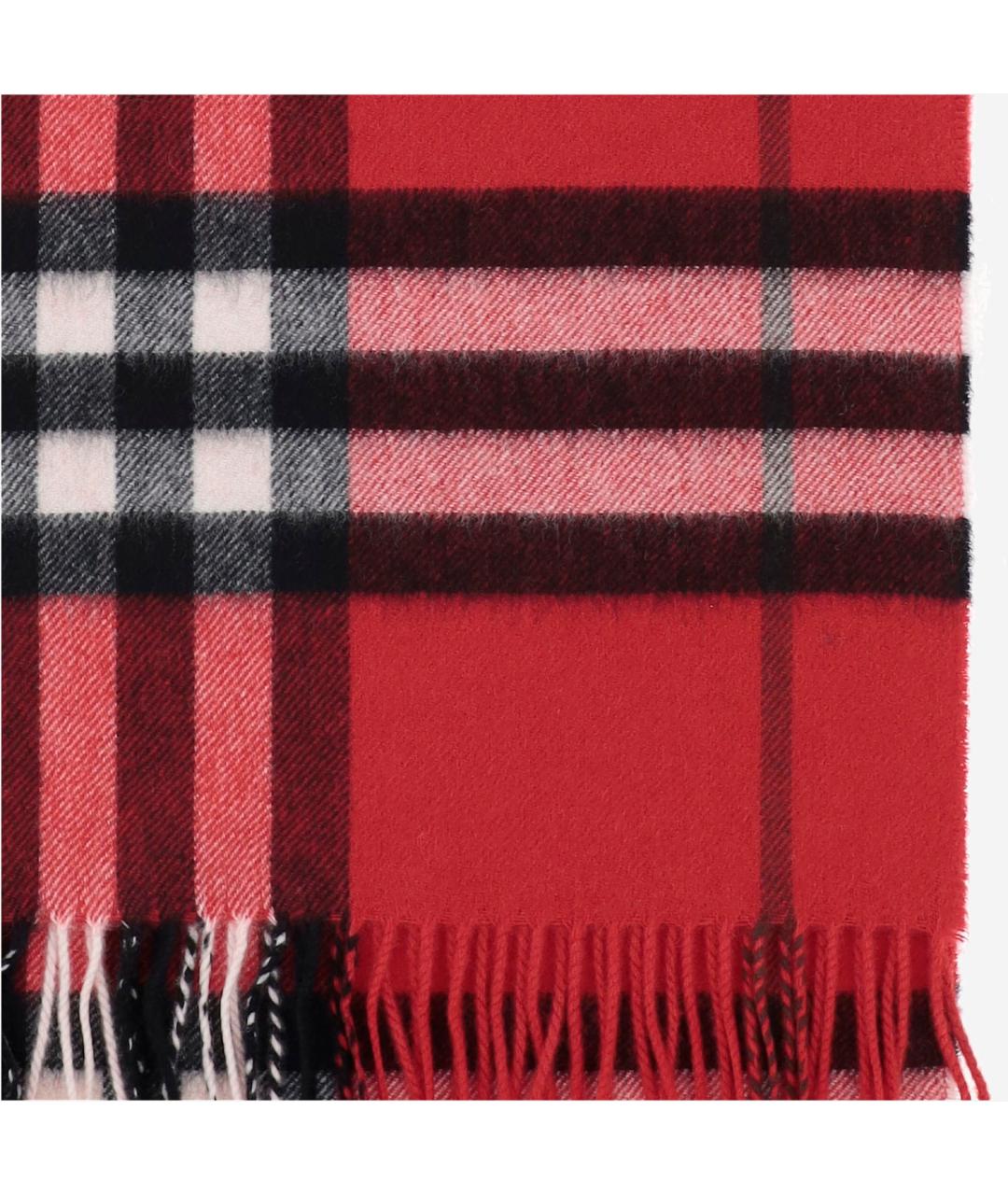 BURBERRY Красный кашемировый шарф, фото 2