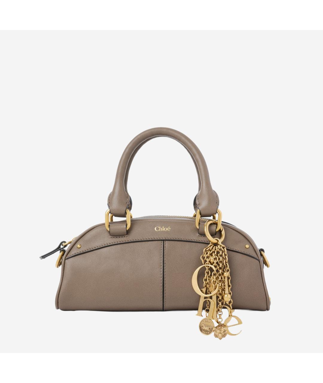 CHLOE Бежевая кожаная сумка с короткими ручками, фото 1