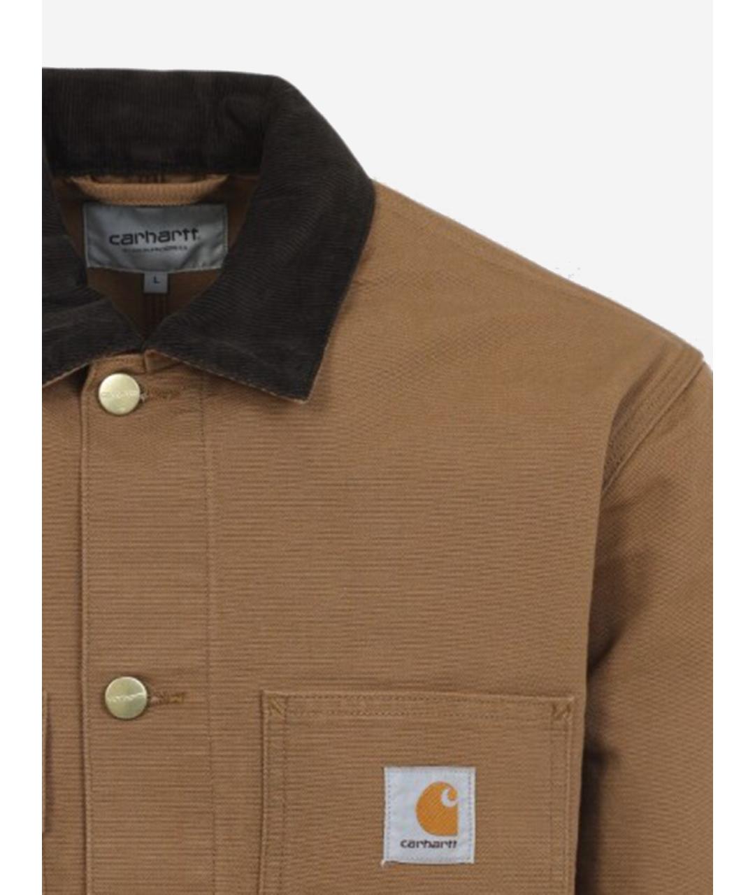 CARHARTT WIP Коричневая хлопковая куртка, фото 3