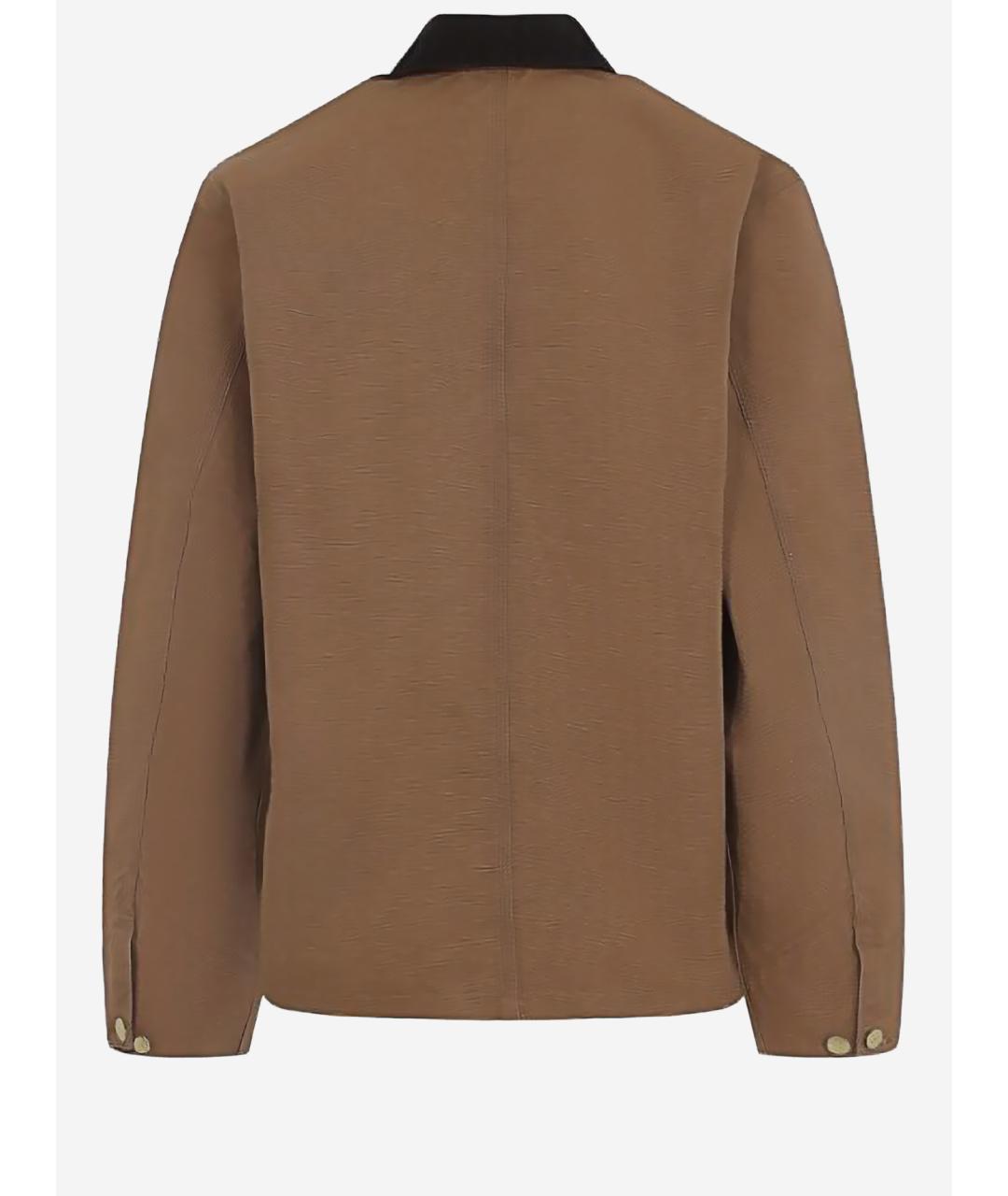 CARHARTT WIP Коричневая хлопковая куртка, фото 2