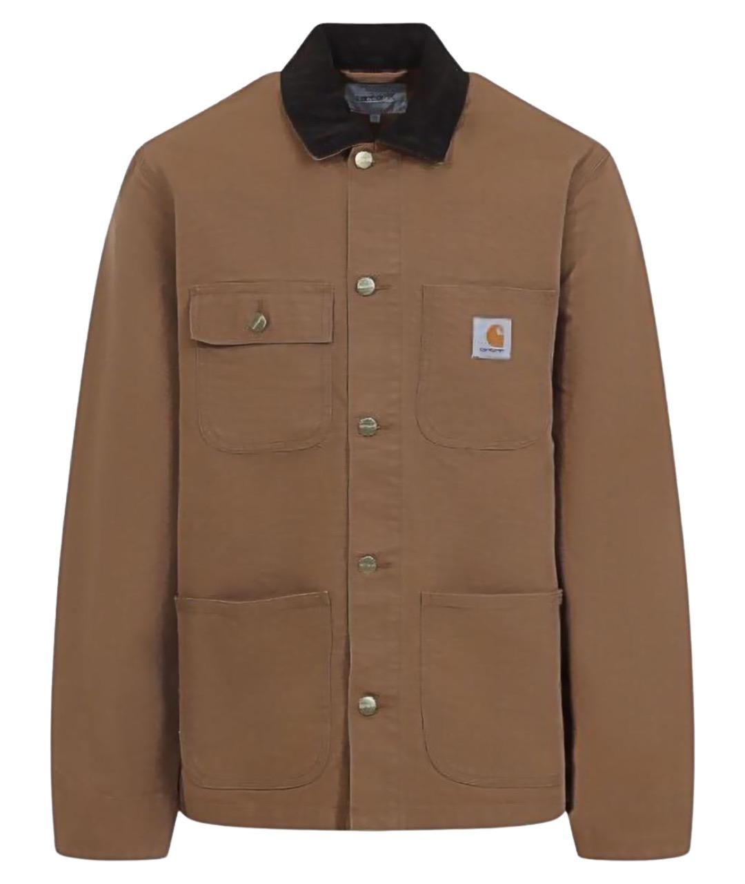 CARHARTT WIP Коричневая хлопковая куртка, фото 1