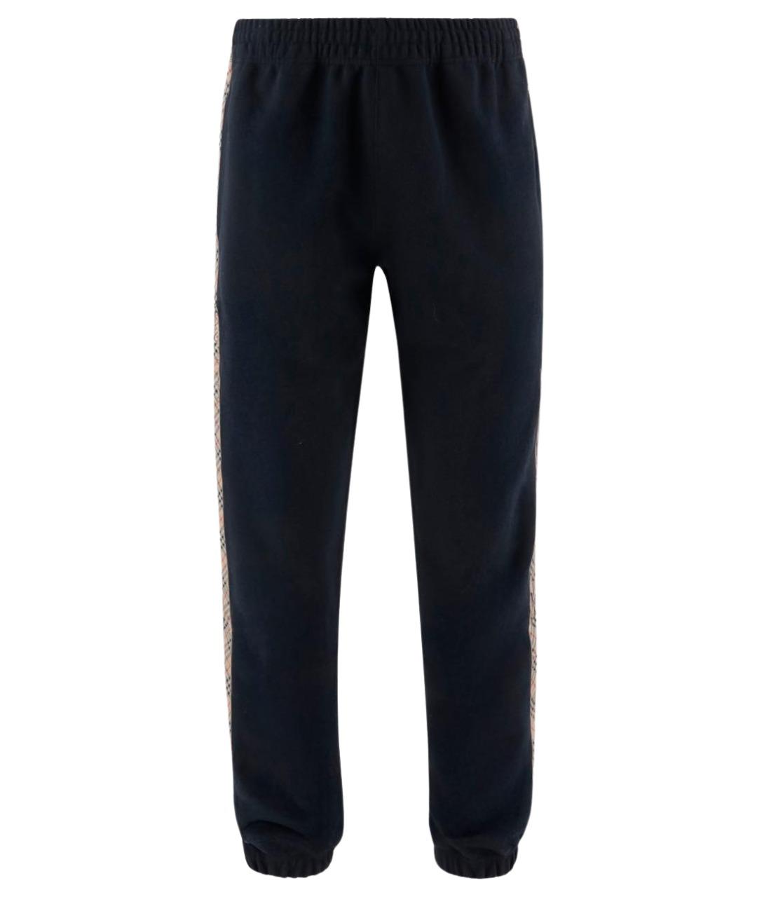 BURBERRY Темно-синие хлопковые повседневные брюки, фото 1