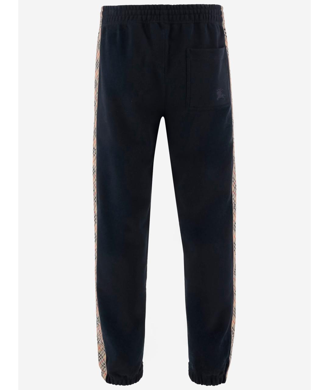 BURBERRY Темно-синие хлопковые повседневные брюки, фото 3