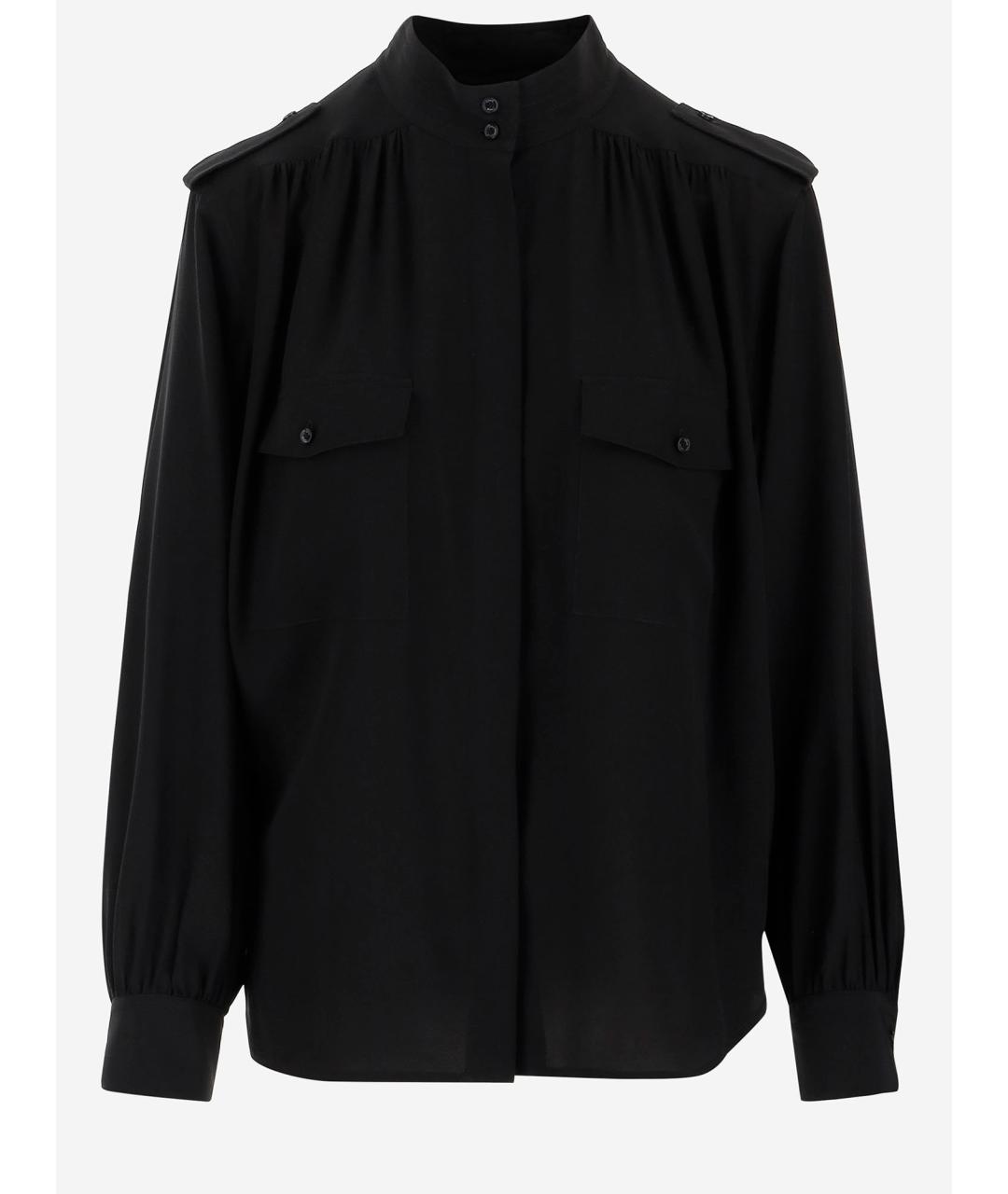 CHLOE Черная шелковая рубашка, фото 1