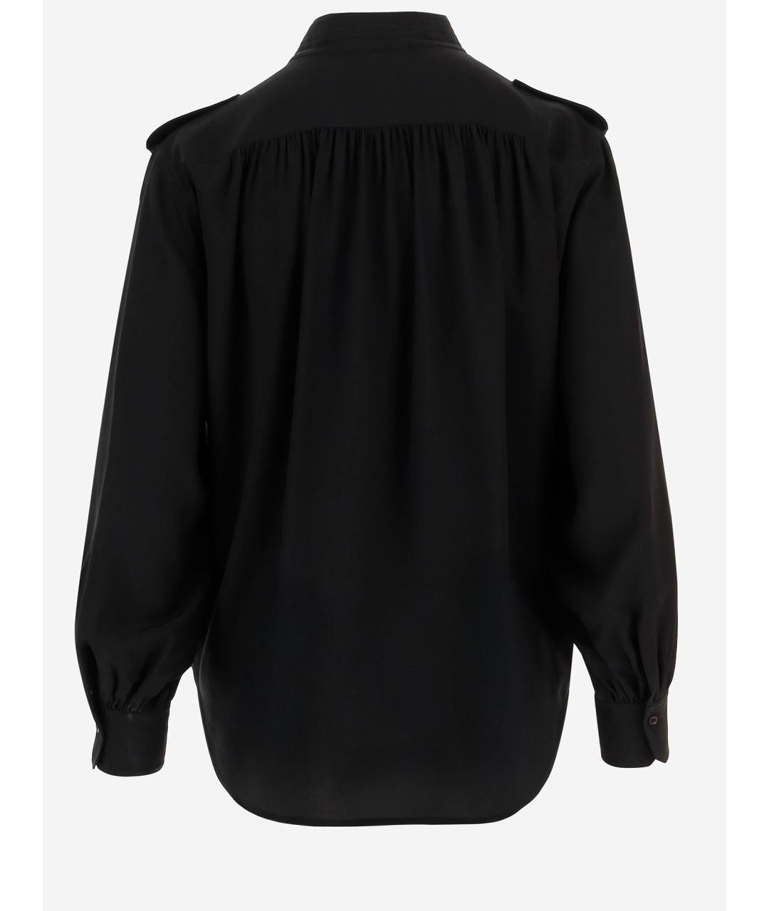 CHLOE Черная шелковая рубашка, фото 2