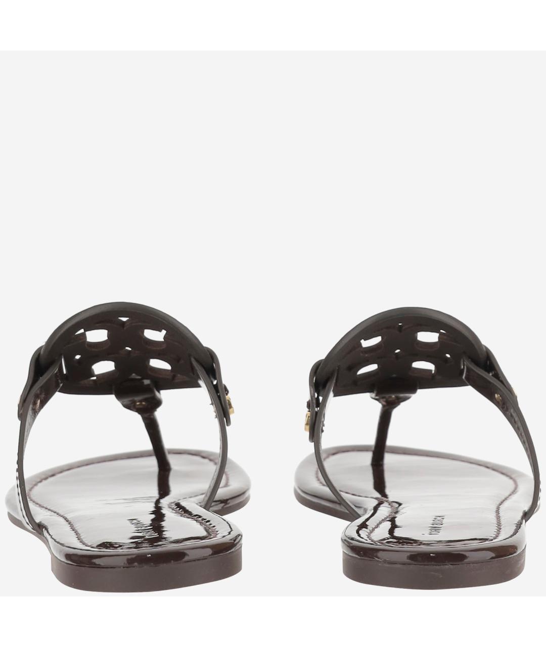 TORY BURCH Коричневые кожаные сандалии, фото 4