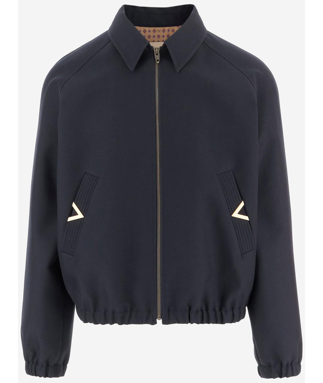 VALENTINO Синяя полиэстеровая куртка, фото 1