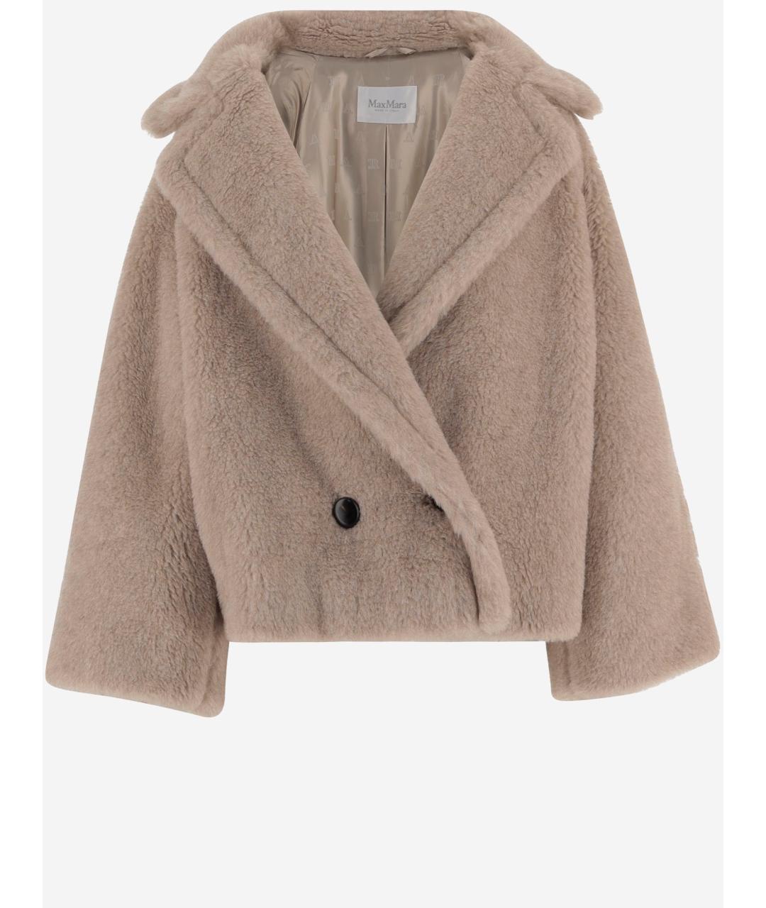 MAX MARA Бежевое шерстяное пальто, фото 4