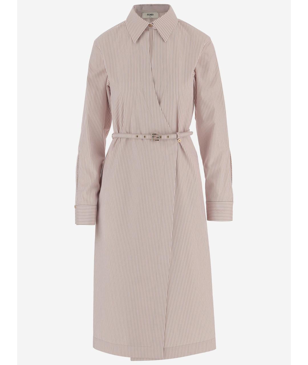 FENDI Мульти хлопковое повседневное платье, фото 4