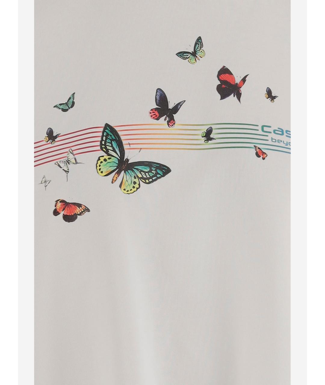 CASABLANCA Белая хлопковая футболка, фото 3