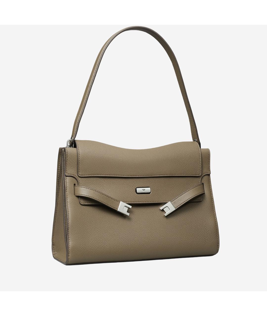 TORY BURCH Бежевая кожаная сумка тоут, фото 2