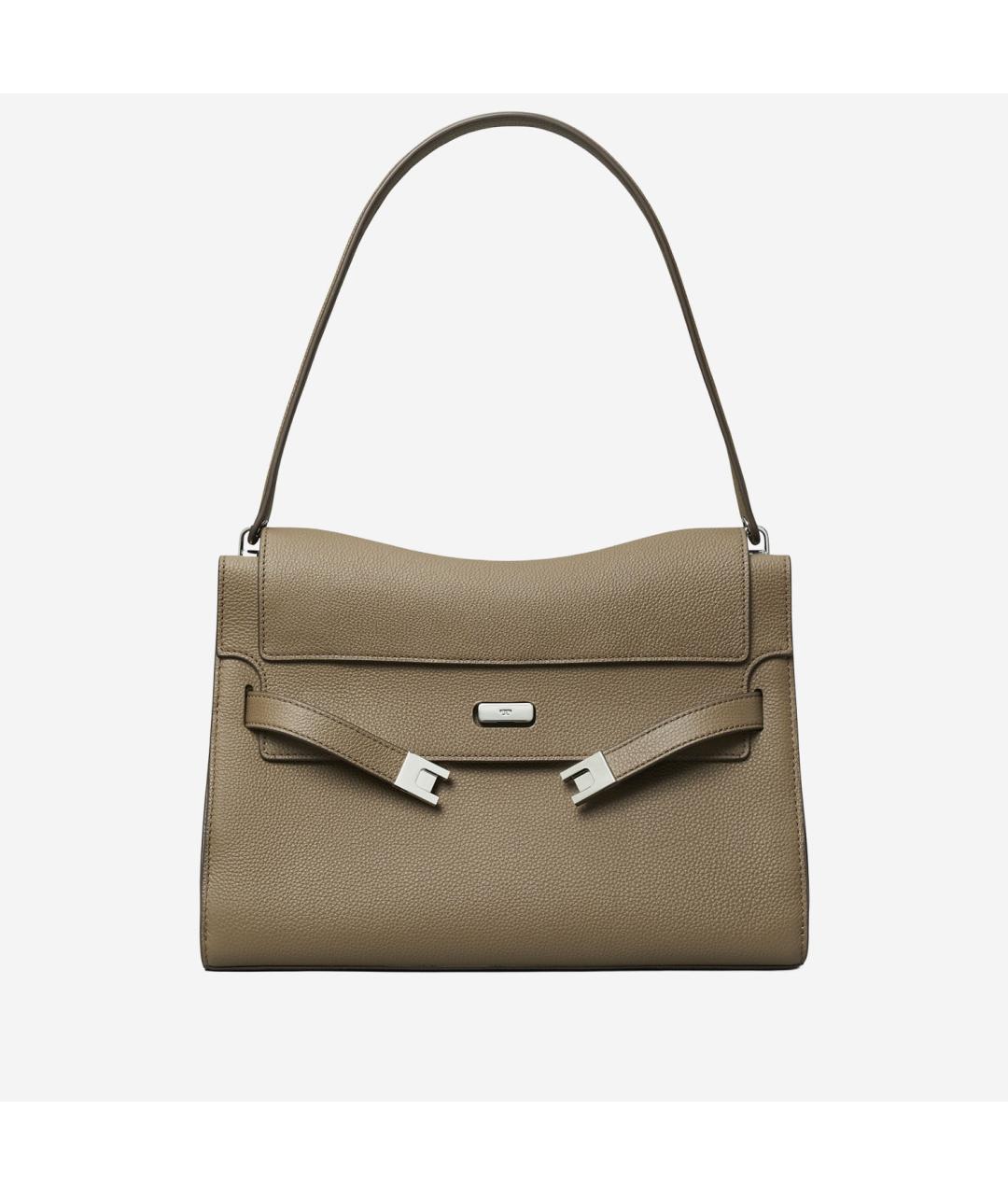 TORY BURCH Бежевая кожаная сумка тоут, фото 1