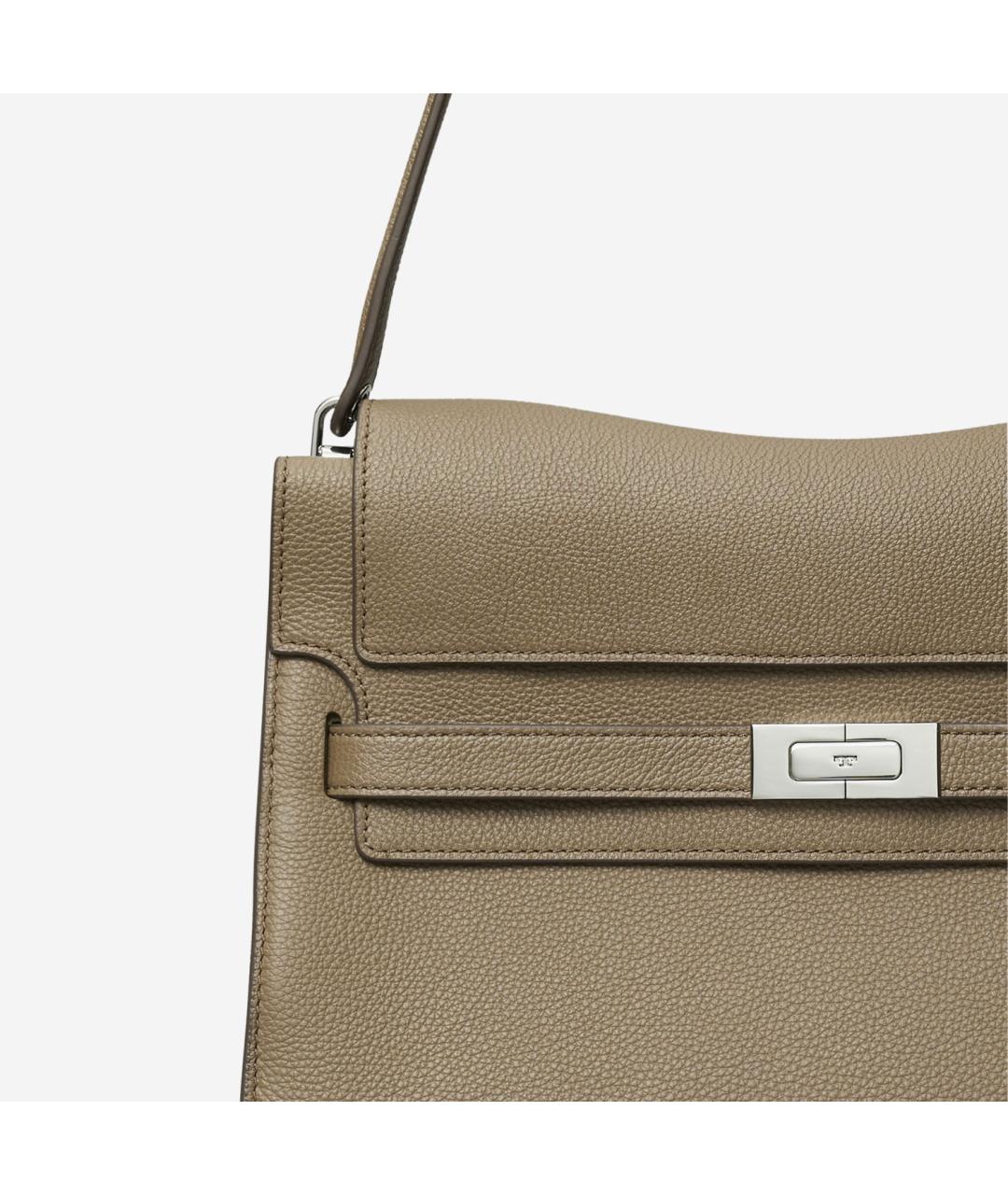 TORY BURCH Бежевая кожаная сумка тоут, фото 5